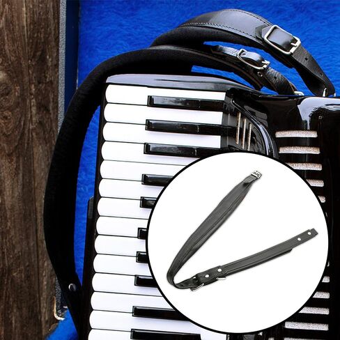 INKNOTE 1 pair Accordion Straps, Adjustable Accordion Shoulder Straps, Accordion Straps Leather Adult Soft Comfortable Durable Wear-resistant PU for 16-120 Bass Accordion Music Instrument Bronze in Saudi Arabia