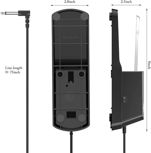دواسة استراحة احترافية للوحة المفاتيح ودواسة البيانو - لوحة مفاتيح Ait-u حديثة لدواسة البيانو مع مفتاح قطبي 1/4 بوصة للوحات المفاتيح ميدي وبيانو رقمي ولوحة مفاتيح إلكترونية in Kuwait