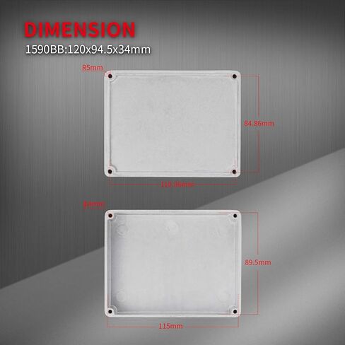 3 قطع من شركة DaierTek 1590BB علبة معدنية من الألومنيوم مزودة بدواسة جيتار مغلفة التأثير علبة Stomp غير مطلية 120x94.5x34مم in Saudi Arabia