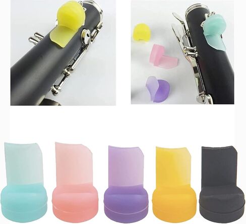 5 Pcs Clarinet Oboe Thumb Rest Cushion,Comfortable Soft Silicone Thumb Protector for Woodwind Instrument(5 Colors) in Saudi Arabia