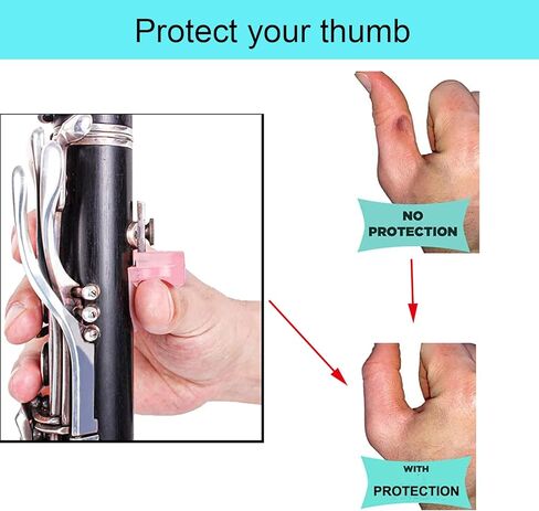 5 Pcs Clarinet Oboe Thumb Rest Cushion,Comfortable Soft Silicone Thumb Protector for Woodwind Instrument(5 Colors) in Saudi Arabia