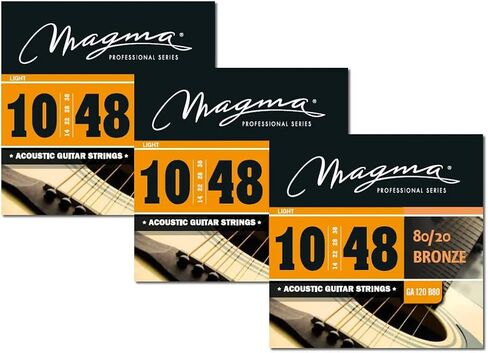 Magma Acoustic Guitar Strings Regular Light Gauge 80/20 Bronze Set.011 - .052 (GA130B80) 1 Set in Kuwait