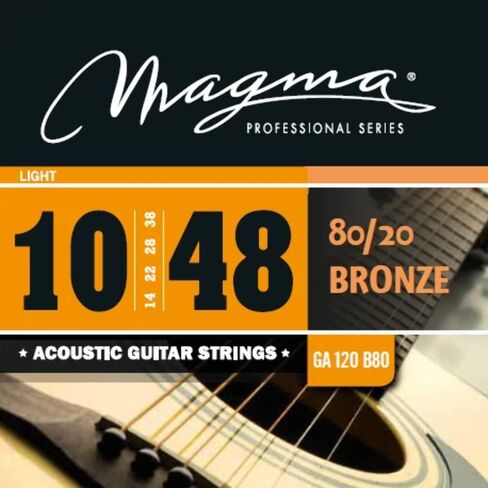 Magma Acoustic Guitar Strings Regular Light Gauge 80/20 Bronze Set.011 - .052 (GA130B80) 1 Set in Kuwait