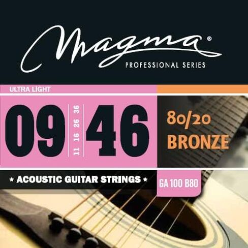 Magma Acoustic Guitar Strings Regular Light Gauge 80/20 Bronze Set.011 - .052 (GA130B80) 1 Set in Kuwait