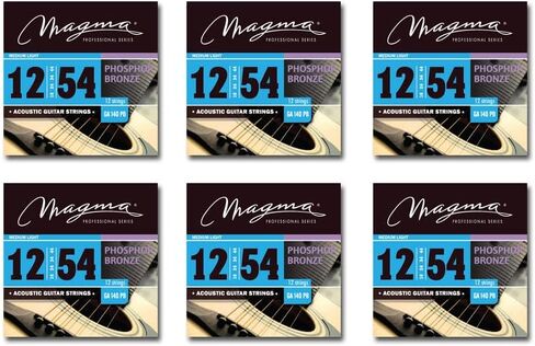 Magma Acoustic Guitar Strings Regular Light Gauge 80/20 Bronze Set.011 - .052 (GA130B80) 1 Set in Kuwait