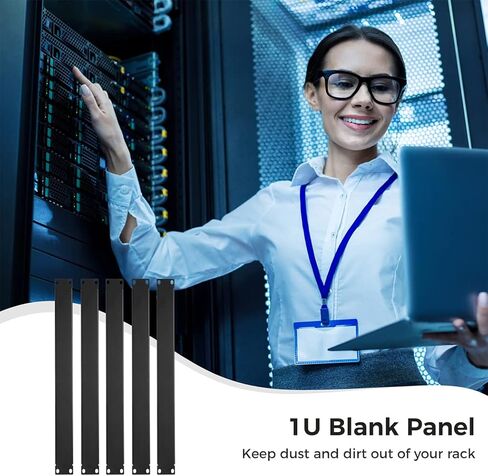 هومايسون 5 قطع من اللوحات الفارغة 1U - لوحة حشو معدنية للتثبيت على الرف لخزانة رف الخادم مقاس 19 انش او العلبة in Kuwait