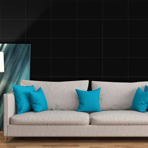 لوحات صوتية كبيرة من Uoisaiko مقاس 16 بوصة × 12 بوصة، 6 عبوات حشوة مقاومة للصوت عالية الكثافة، لوحات جدارية عازلة للصوت لسقف الاستوديو والمكتب المنزلي والمعالجة الصوتية in Kuwait