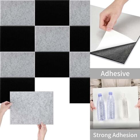 لوحات صوتية كبيرة من Uoisaiko مقاس 16 بوصة × 12 بوصة، 6 عبوات حشوة مقاومة للصوت عالية الكثافة، لوحات جدارية عازلة للصوت لسقف الاستوديو والمكتب المنزلي والمعالجة الصوتية in Kuwait