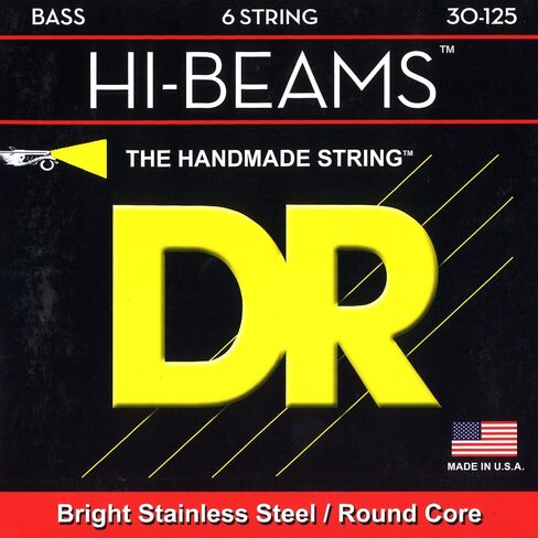 DR Strings Hi-Beam - قلب مستدير من الفولاذ المقاوم للصدأ متوسط ​​6 سلسلة 30-125 in Saudi Arabia
