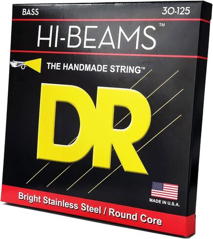 DR Strings Hi-Beam - قلب مستدير من الفولاذ المقاوم للصدأ متوسط ​​6 سلسلة 30-125 in Saudi Arabia