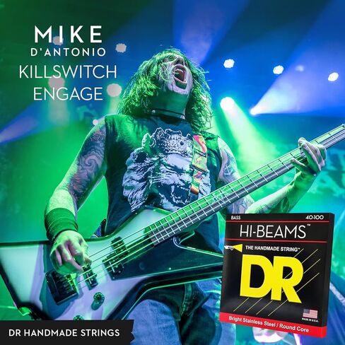DR Strings Hi-Beam - قلب مستدير من الفولاذ المقاوم للصدأ متوسط ​​6 سلسلة 30-125 in Saudi Arabia