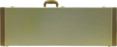 ST Upgraded High Grade Electric Guitar Square Hard Case Microgroove Flat Tweed for ST TL Style With Lock Latch Padding (Black) in Saudi Arabia