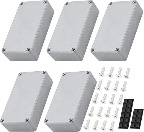 DaierTek 5pcs 1590B Guitar Pedal Enclosure Aluminum Diecast Stomp Box Case 112x61x32mm Toggle Switch Box in Kuwait
