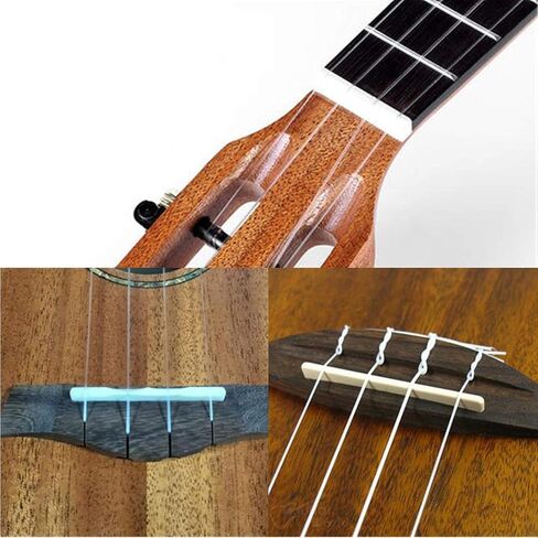 Miwayer Ukulele Real Bone 53mm Bridge Saddle & 35mm Nut for 4 String Ukulele-Regula in Saudi Arabia