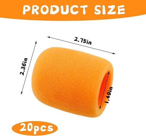 20 قطعة من اغطية الميكروفون الملونة للميكروفون قابلة لاعادة الاستخدام تناسب معظم الميكروفونات القياسية المحمولة (10 الوان) in Kuwait