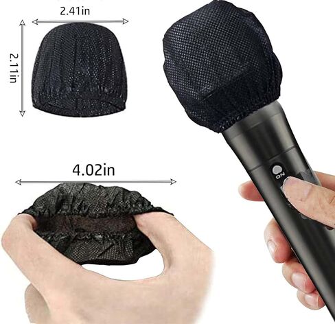 Bigemo 600 قطعة غطاء ميكروفون للاستعمال مرة واحدة - غطاء ميكروفون للاستعمال مرة واحدة مع غطاء حماية فردي للميكروفون غير المنسوج للشاشة الأمامية لـ KTV، الكاريوكي، استوديو التسجيل، أداء المسرح in Kuwait