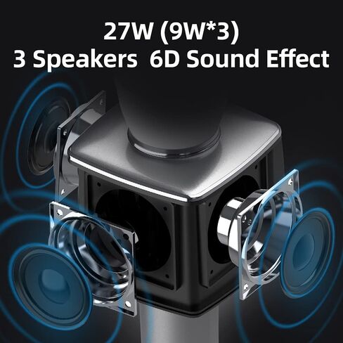 ميكروفون كاريوكي 27 وات لاسلكي بلوتوث كاريوكي ميكروفون 5 في 1 محمول محمول كاريوكي ميكروفونات مكبر صوت مع 3 مكبرات صوت للأطفال والكبار في المنزل وحفلات أعياد الميلاد in Kuwait