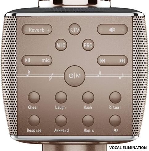 ميكروفون كاريوكي 27 وات لاسلكي بلوتوث كاريوكي ميكروفون 5 في 1 محمول محمول كاريوكي ميكروفونات مكبر صوت مع 3 مكبرات صوت للأطفال والكبار في المنزل وحفلات أعياد الميلاد in Kuwait