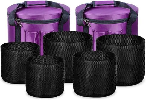 كيه في كيه ايه مجموعة من 7 قطع من وعاء الغناء الكريستالي كوارتز بالوان قوس قزح مع حقيبة حمل مجانية 432 هرتز 7-12 انش in Kuwait