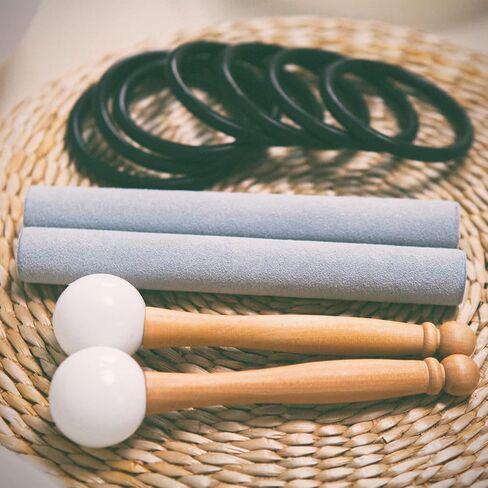 كيه في كيه ايه مجموعة من 7 قطع من وعاء الغناء الكريستالي كوارتز بالوان قوس قزح مع حقيبة حمل مجانية 432 هرتز 7-12 انش in Kuwait