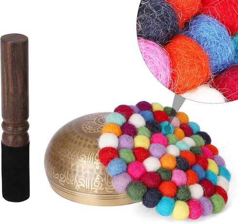 مجموعة وعاء الغناء من تيبت وعاء صوت مصنوع يدويًا من أجل التأمل والشفاء من القشور in Kuwait