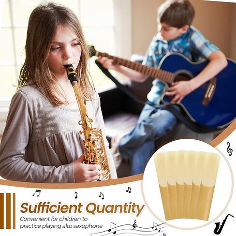 Nuenen 100 Pieces Alto Saxophone Reeds Size 2.5 Saxophone Reed Strength 2.5 Alto Sax Reeds for Alto Saxophone with Individual Protective Cover for Beginners Educators Students Instrument Accessories in Saudi Arabia