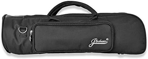 Flexzion Senior Trumpet Gig Bag Case Durable Soft Nylon Padded Portable Instrument Accessory with Double Zippers and Adjustable Shoulder Strap in Black in Kuwait