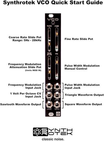 Synthrotek VCO - وحدة مذبذب Eurorack التناظرية التي يتم التحكم فيها بالجهد in Kuwait