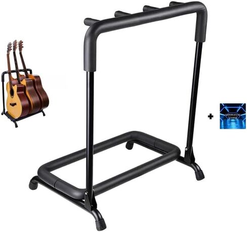 حامل حامل جيتار متعدد من Superlative؛ حامل عرض قابل للطي لـ 3 جيتار؛ شاشة عرض باس كهربائية تحمل ما يصل إلى ثلاثة ألوان سوداء in Kuwait