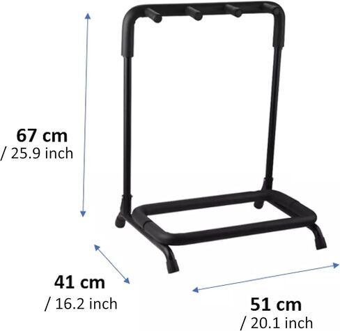 حامل حامل جيتار متعدد من Superlative؛ حامل عرض قابل للطي لـ 3 جيتار؛ شاشة عرض باس كهربائية تحمل ما يصل إلى ثلاثة ألوان سوداء in Kuwait