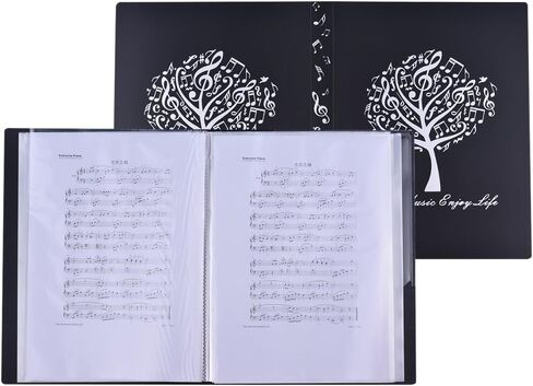 Music File Folder A4 Size Sheet Music Folder Paper Documents Music Themed 40 Pockets Storage Folder in Saudi Arabia
