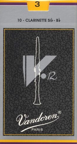 Vandoren CR6225 Bass Clarinet V.12 Reeds Strength 2.5; Box of 5, Black in Kuwait