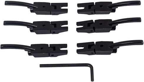 EXCEART 6 قطع غيتار بريدج سرج غيتار كهربائي Tremolo Roller Bridge مع مفتاح قضيب تروس لغيتار كهربائي باس (أسود) in Kuwait