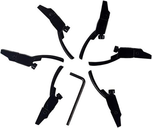 EXCEART 6 قطع غيتار بريدج سرج غيتار كهربائي Tremolo Roller Bridge مع مفتاح قضيب تروس لغيتار كهربائي باس (أسود) in Kuwait