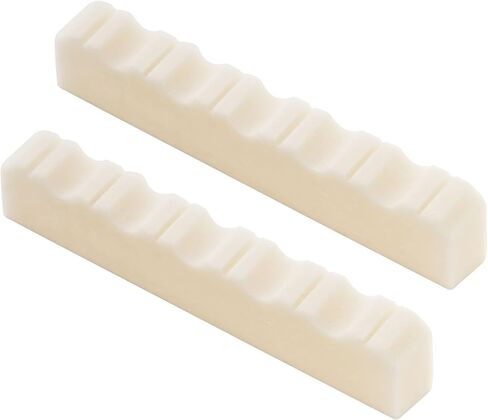 Musiclily Slotted 6 String Classical Guitar Bone Nut, DJ-01 52x6x9/8.5mm (Pack of 2) in Saudi Arabia