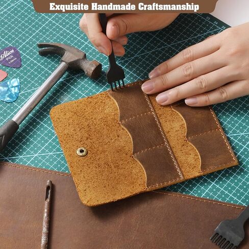 حافظة اختيار الجيتار الشخصية من جاك آند كريس، حامل اختيار الجيتار الجلدي، حامل ريشة الجيتار، هدايا فريدة لعازف الجيتار، JC60-8N in Kuwait