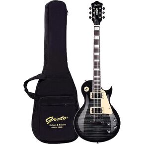 GROTE Guitar Solid Body Electric Guitar with Gigbag LPYS-006 (Black)