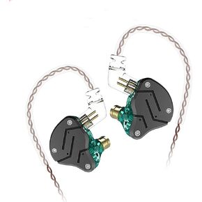 KZ ZSN Hybrid Driver IEM كابل موسيقيين قابل للفصل وخالي من التشابك (أسود سماوي) in Kuwait