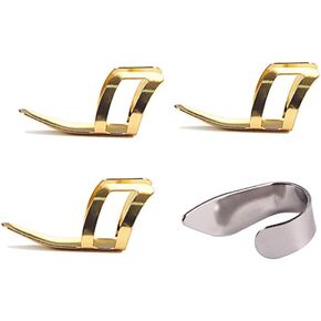 يختار جيتار إصبع الإبهام المعدني من EXCEART جيتار بليكتروم هدية للجيتار الصوتي بانجو القيثارة (ذهبي وفضي) in Kuwait