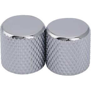 Musiclily Pro Metric 6mm Steel Flat Top Tele Dome Knobs Guitar Volume Tone Barrel Knobs for Import Fender Telecaster Electric Guitar and Precision P-Bass, Black (Set of 2) in Saudi Arabia