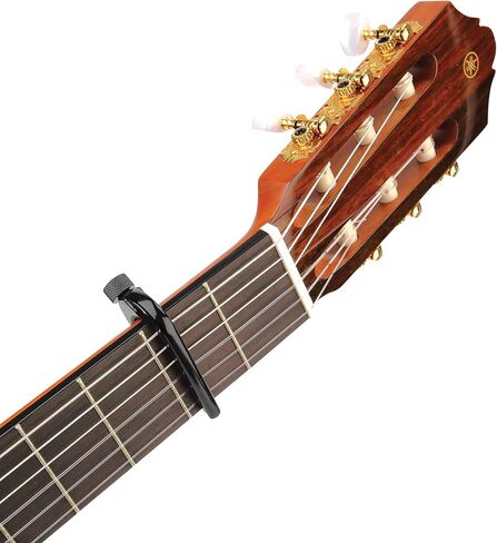 D'Addario Guitar Capo for Acoustic and Electric Guitar - Pro Capo - Adjustable Tension - Guitar Accessories - Works for 6 String and 12 String Guitars - Classical Guitar - Black in Saudi Arabia