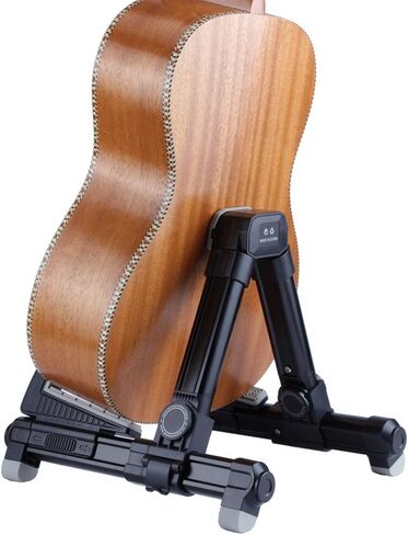 حامل قيثارة بإطار متين وسهل الطي من سبائك الألومنيوم، باللون الأسود in Kuwait