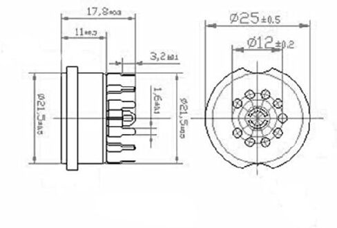 4 قطع من 4 قطع 9 دبابيس بي سي بي فاكوم انبوبية موفرة لمضخم الصوت شوجوانج 12ax7 12au7 in Kuwait
