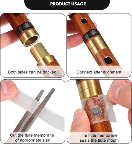 Milisten Bamboo Flute Musical Instruments, Key G Wooden Flute Traditional Chinese Flute Dizi Instrument for Kids Adults Beginners, Flute with Flute Membranes and Storage Box in Kuwait