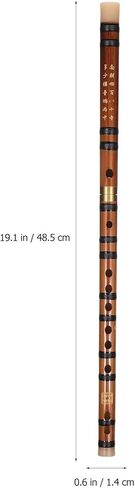 Milisten Bamboo Flute Musical Instruments, Key G Wooden Flute Traditional Chinese Flute Dizi Instrument for Kids Adults Beginners, Flute with Flute Membranes and Storage Box in Kuwait