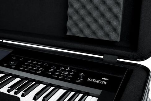 Gator Cases Frequent Flyer's Series Molded Flight Case for 61-Note Keyboards with TSA Approved Locking Latches and Recessed Wheels, (GTSA-KEY61) in Kuwait