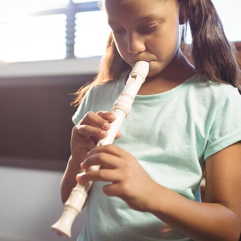 Soulmate Recorder Instrument for Kids Toddler Beginners Students German Style C Key Soprano Recorder Instrument 8 Holes 3 Piece ABS Descant Recorders with Cleaning Kit, Packing Bag (Black) in Kuwait