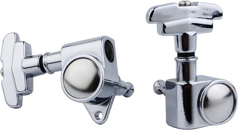 Guyker Chrome Guitar Tuning Pegs Tuner Machine Heads - 1:21 Sealed Art Deco Rotomatic Tuners with Imperial Style Head Replacement(3R + 3L Hand) in Saudi Arabia