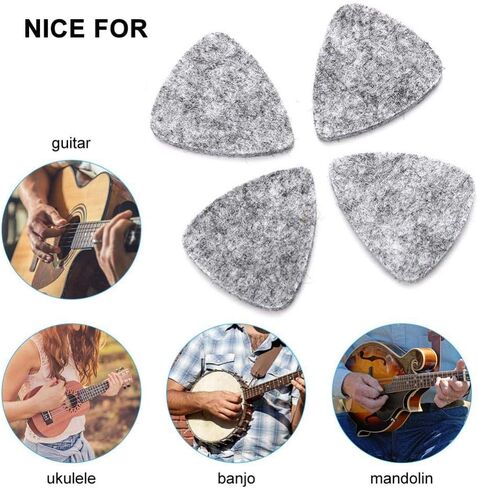 Vbest life Music Felt Picks Ukulele Plectrum Guitar Plectrum Wool Felt Picks 3mm Plectrums White Black Gray Instrument Accessory in Kuwait