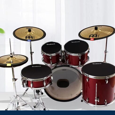 LEO Premium 4 قطع من خنق الصنج لمجموعة الطبول، ترقية كتم الصنج فائق المرونة لممارسة الطبول الهادئة، ملحقات الطبل المحمولة لتخفيف الصوت (رفيع) in Kuwait